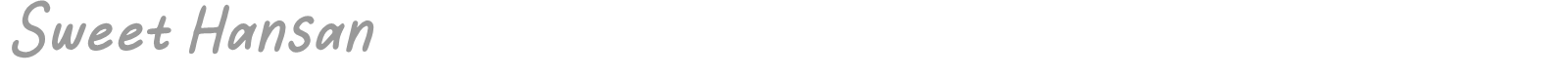 Sweet Hansan font preview